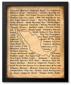 Beer Art - Countries - Map Prints