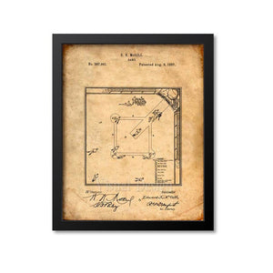 Baseball Board Game Patent Print