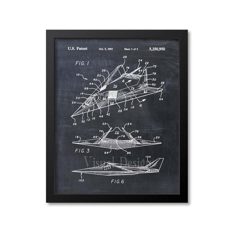 F-117 Stealth Airplane Patent Print