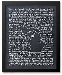 Beer Art - States - Map Prints