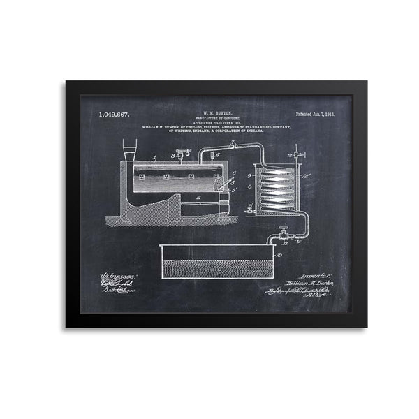 Gasoline Patent Print, Industrial Wall Decor, Gift for Car Enthusiast Mechanic