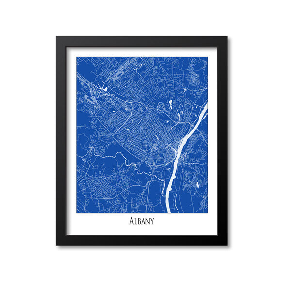 Albany Map Art Print, New York