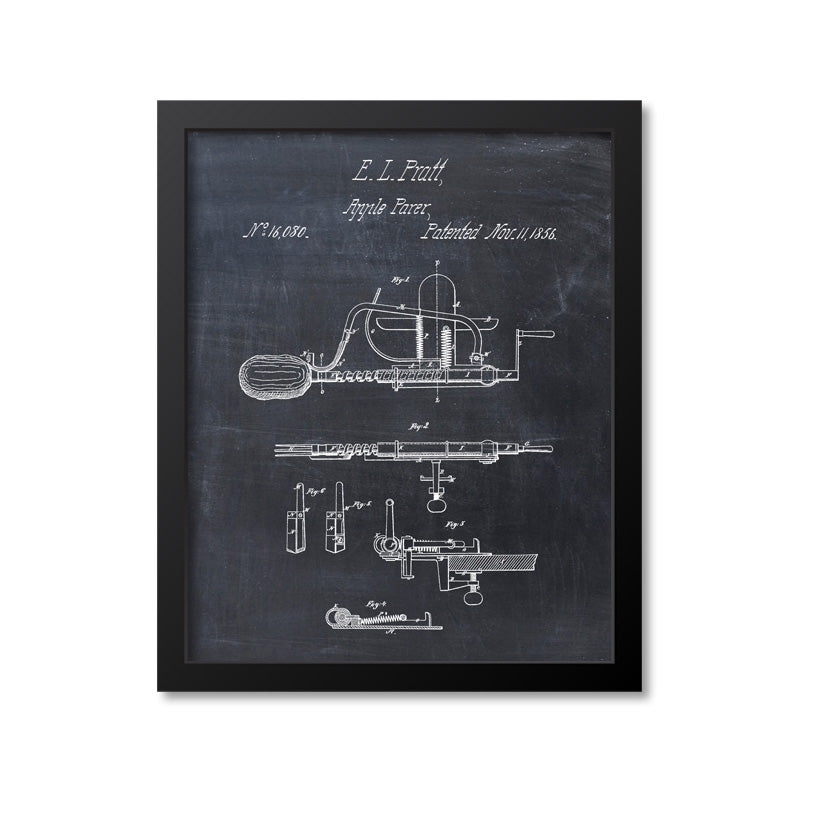 Apple Peeler Patent Print