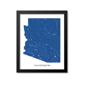 Arizona Hydrological Map Print