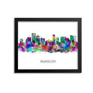 Atlantic City Skyline Painting Art Print