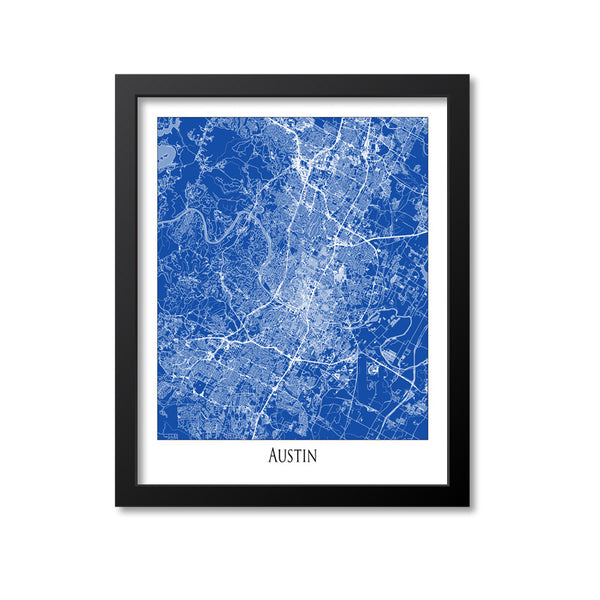 Austin Map Art Print, Texas