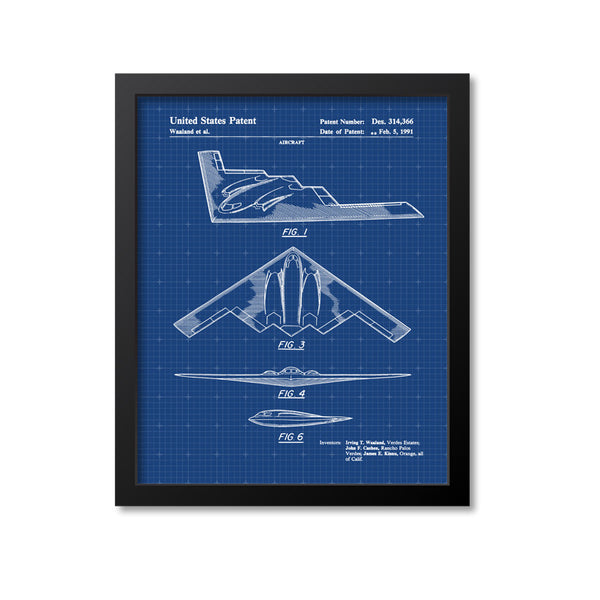 B-2 Stealth Bomber Patent Print