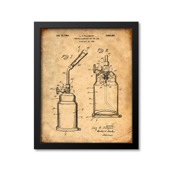 Blow Torch Patent Print
