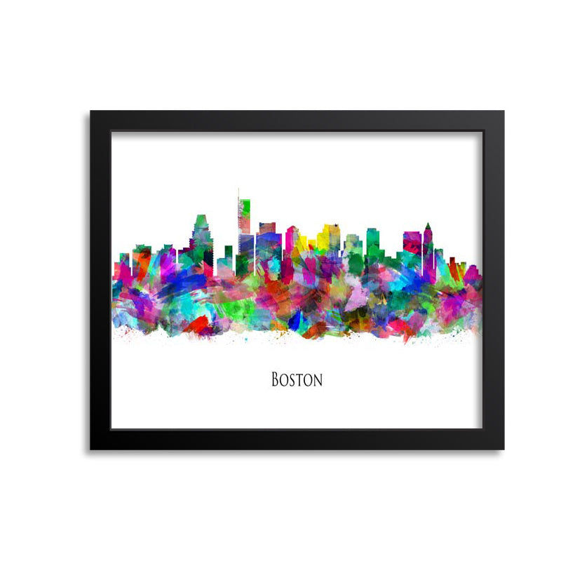 Boston Skyline Painting Art Print