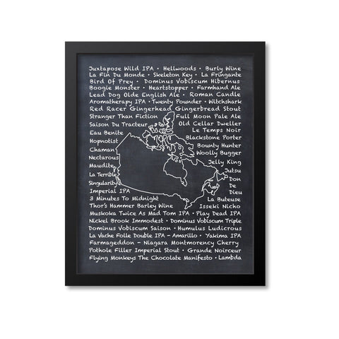 Canada Beer Map Art Print