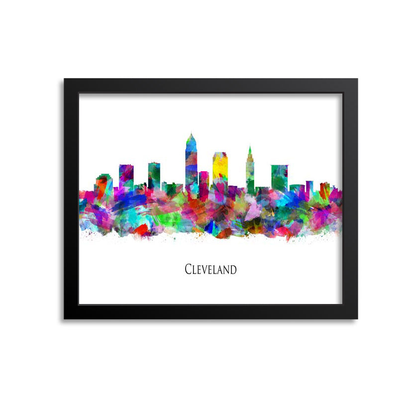 Cleveland Skyline Painting Art Print