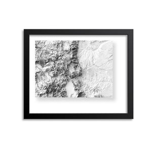 Colorado Elevation Map Print