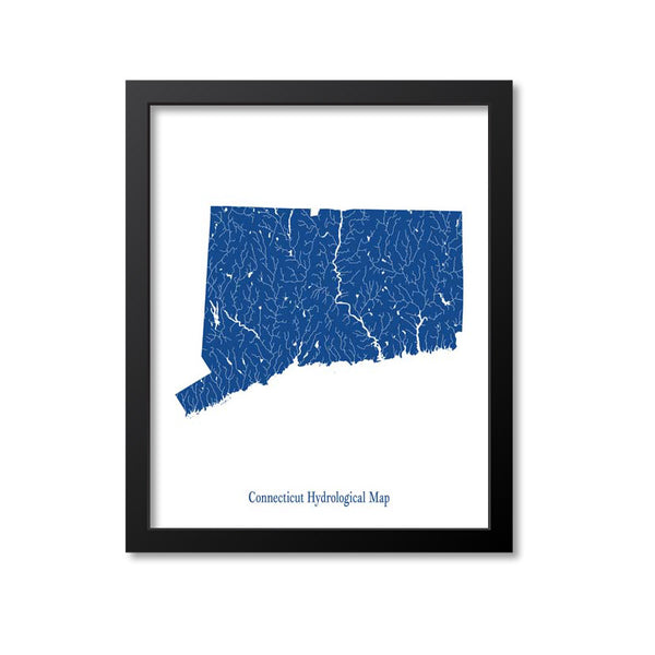 Connecticut Hydrological Map Print