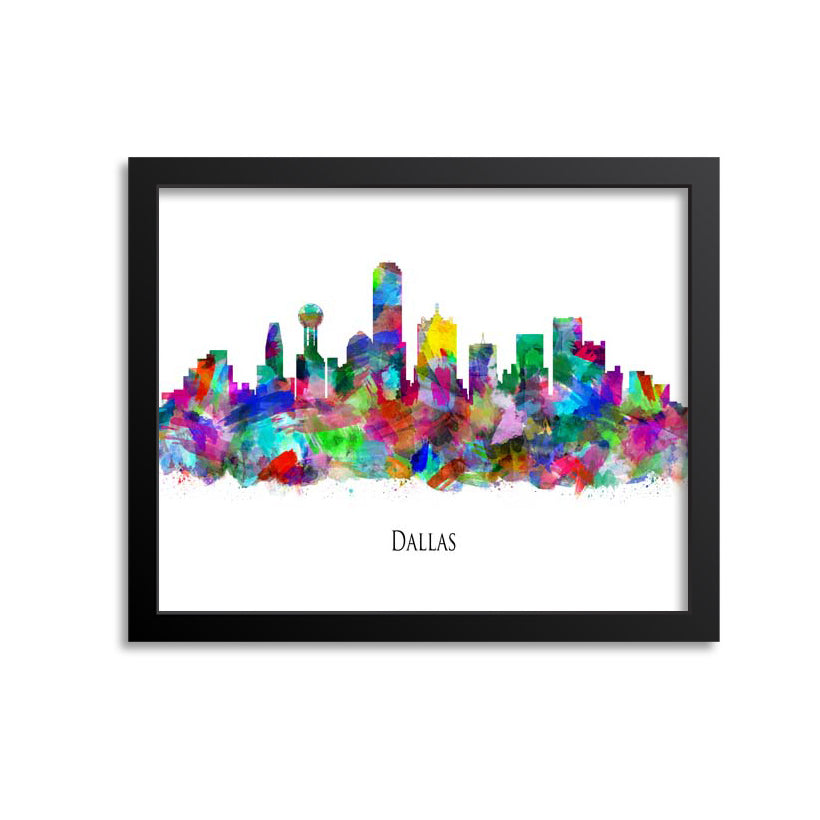 Dallas Skyline Painting Art Print