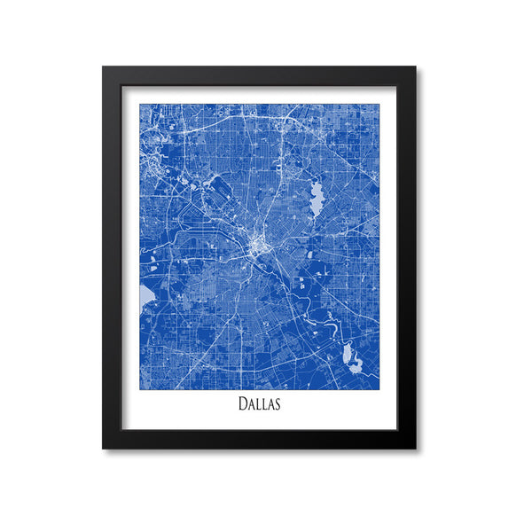 Dallas Map Art Print, Texas