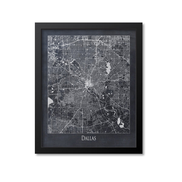 Dallas Map Art Print, Texas