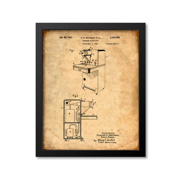 Electron Microscope Patent Print