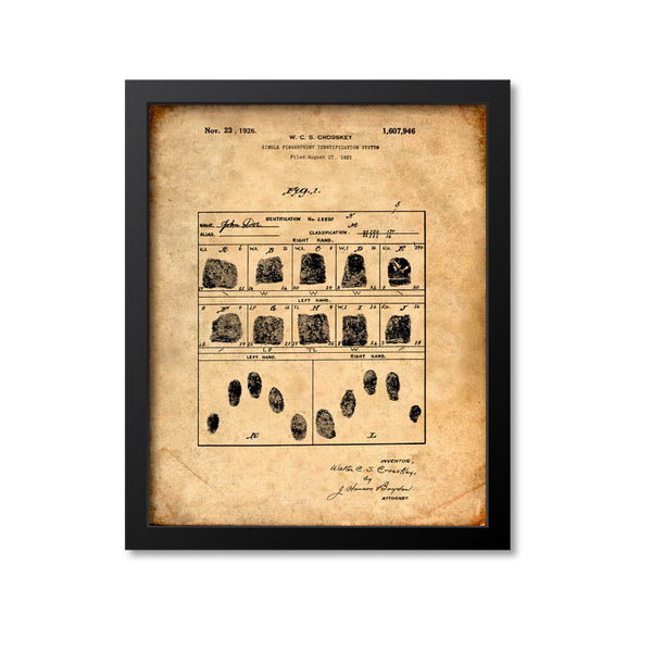 Fingerprint Card Patent Print