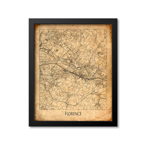 Florence Map Art Print, Italy