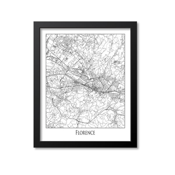 Florence Map Art Print, Italy