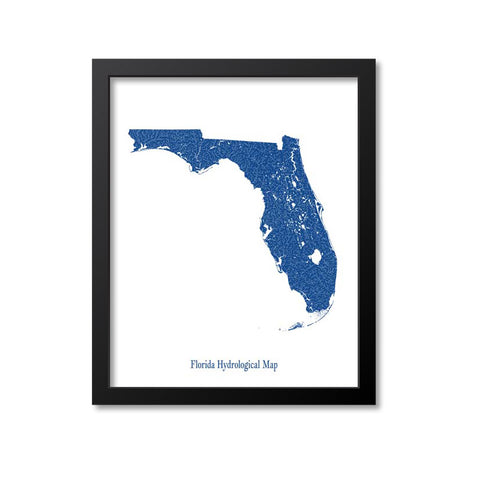 Florida Hydrological Map Print