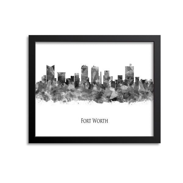Fort Worth Skyline Painting Art Print