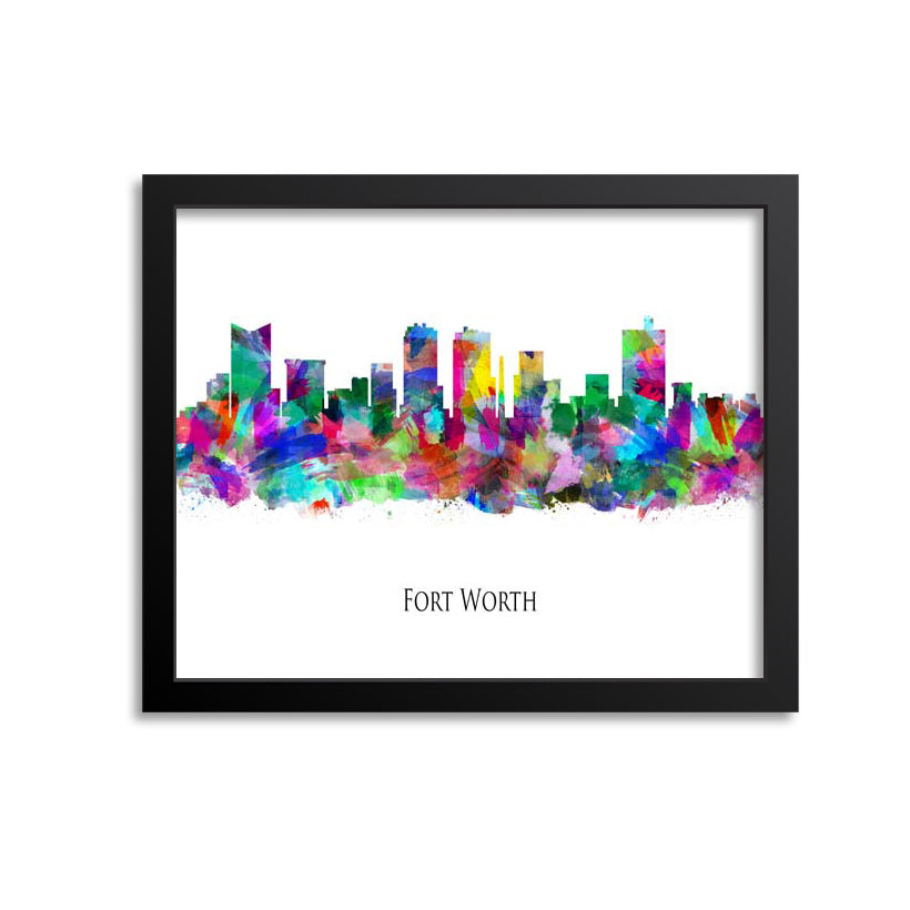 Fort Worth Skyline Painting Art Print