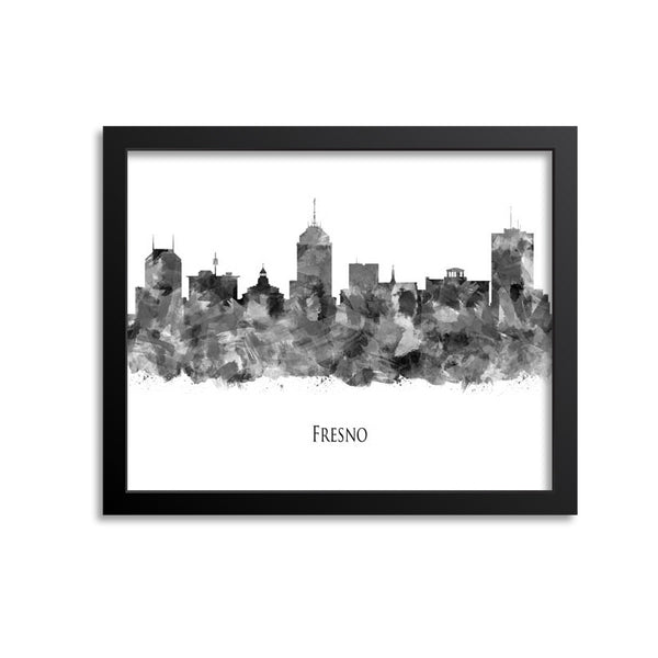 Fresno Skyline Painting Art Print