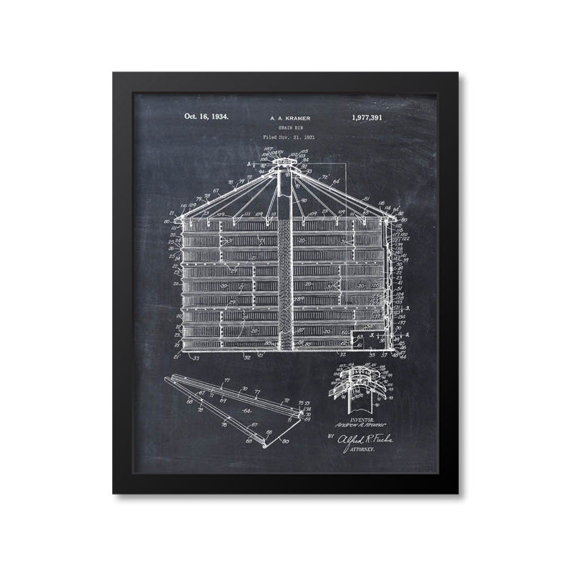 Grain Storage Bin Patent Print