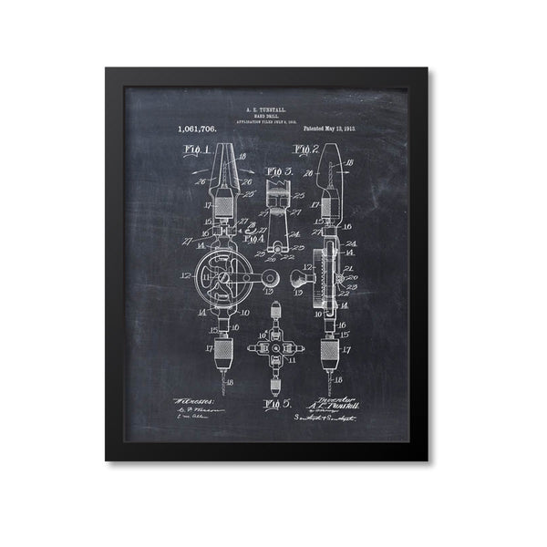 Hand Drill Patent Print