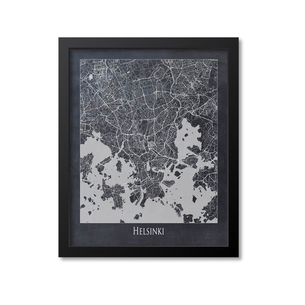 Helsinki Map Art Print, Finland
