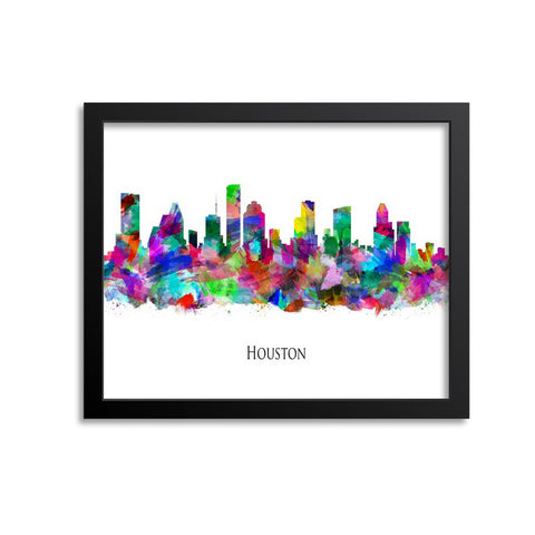 Houston Skyline Painting Art Print