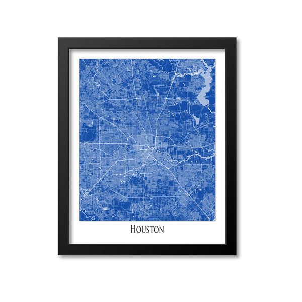 Houston Map Art Print, Texas