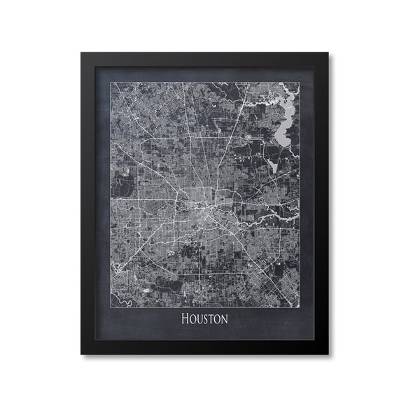 Houston Map Art Print, Texas