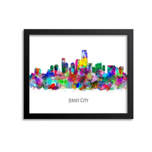 Jersey City Skyline Painting Art Print