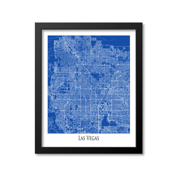 Las Vegas Map Art Print, Nevada