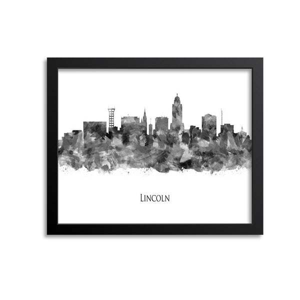 Lincoln Skyline Painting Art Print