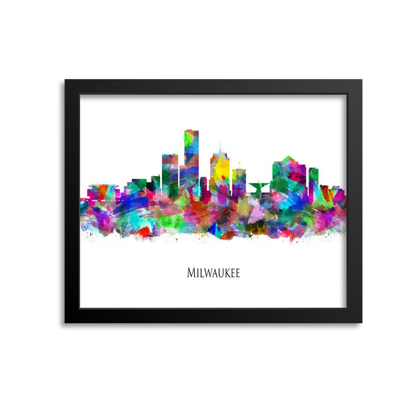 Milwaukee Skyline Painting Art Print