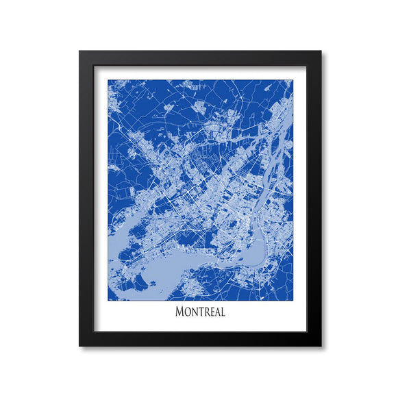 Montreal Map Art Print, Canada