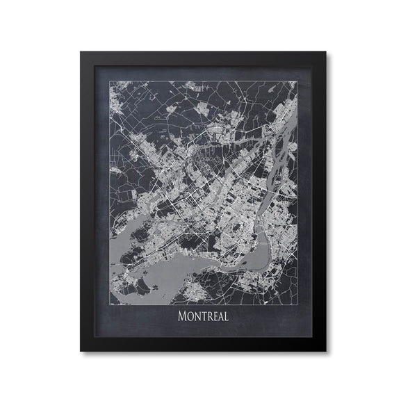 Montreal Map Art Print, Canada