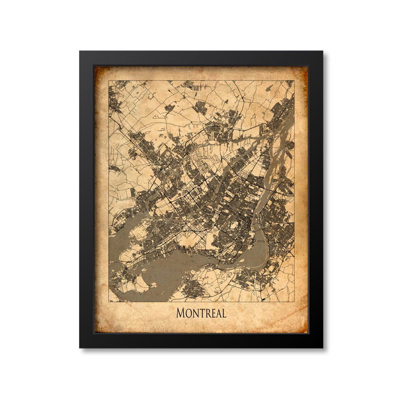 Montreal Map Art Print, Canada