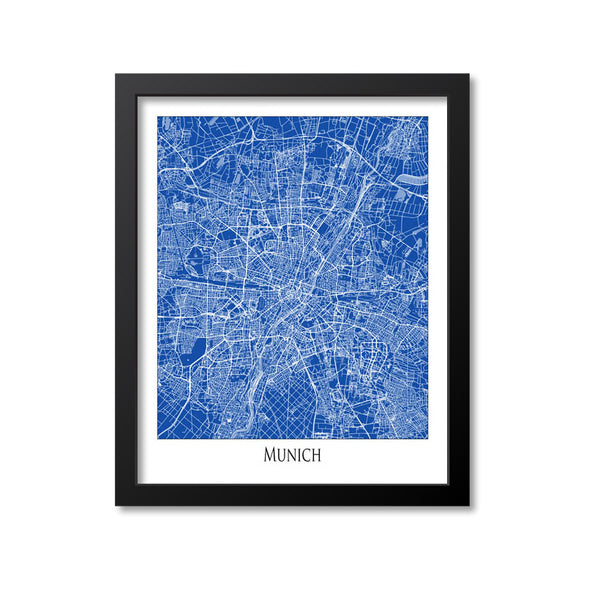 Munich Map Art Print, Germany