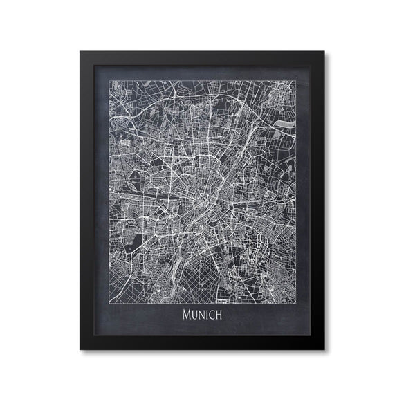 Munich Map Art Print, Germany