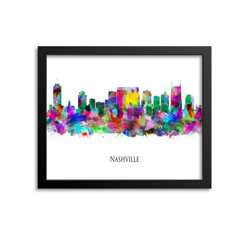 Nashville Skyline Painting Art Print