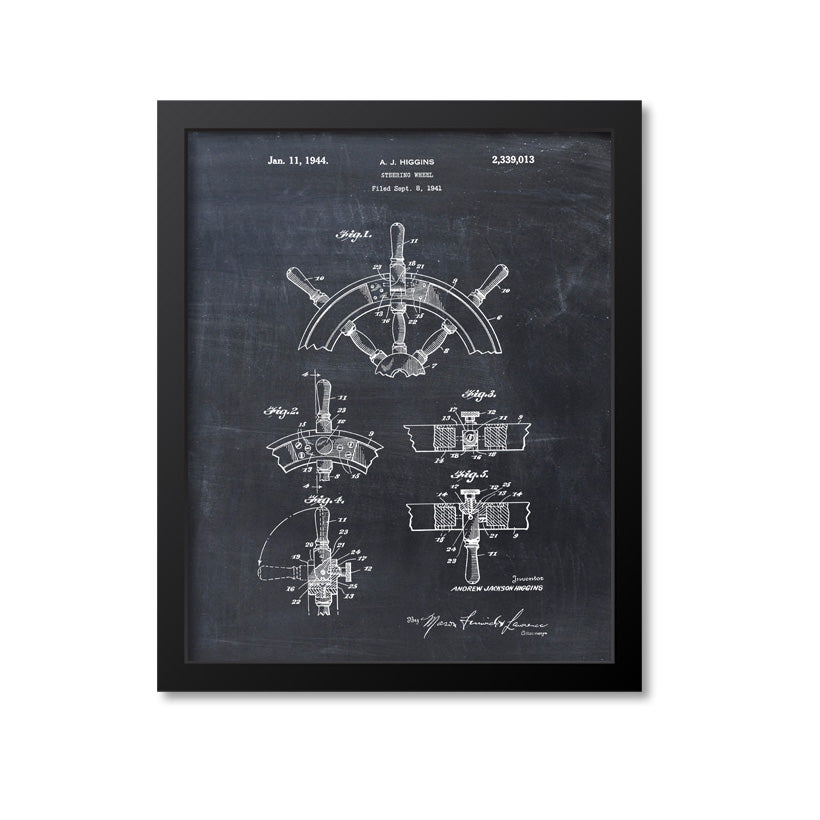 Nautical Steering Patent Print
