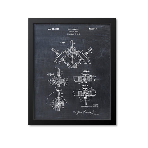 Nautical Steering Patent Print