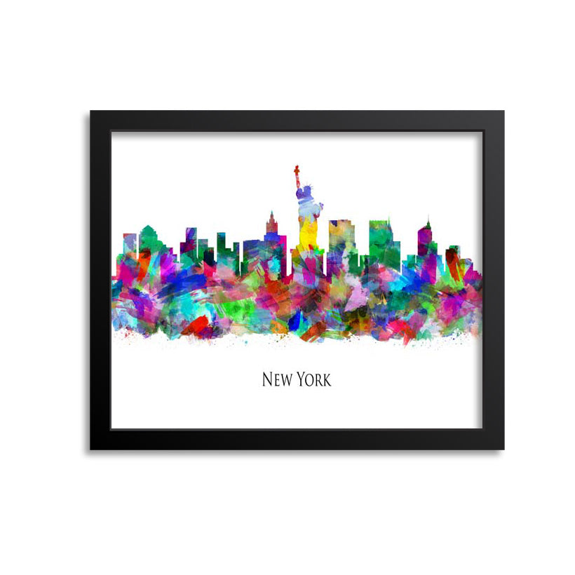 New York Skyline Painting Art Print