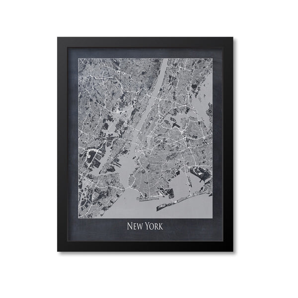 New York City Map Art Print, New York