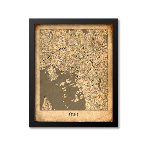 Oslo Map Art Print, Norway