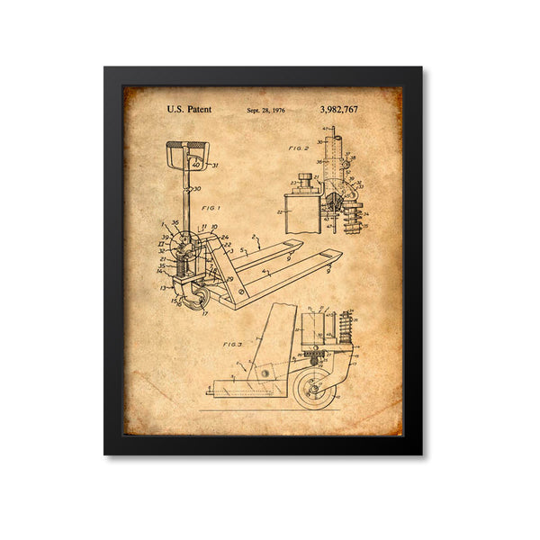 Pallet Jack Patent Print